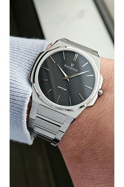 Raymond RYM-280273 ULTRA SLIM RAYMOND MEN'S WRISTWATCH - SAPPHIRE CRYSTAL AND 100% STAINLESS STEEL - 2 YEAR WARRANTY