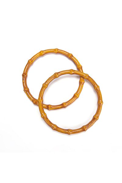 Sultan Bamboo Look Λαβή Τσάντας 15 cm 2 Τεμάχια Χρώμα ξύλου