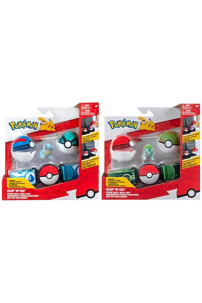 Pokemon Clip N Go Ball Belt Set, Assorted 1 Piece (Character May Vary) | Poke Ball | Battle Figure