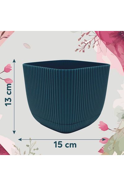 BM GİFT DESİGN Ghiveci pentru flori 1800 ml plastic turcoaz