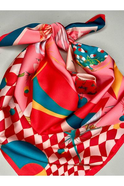 Bolder Scarf Pomegranate Gramophone Scarf 70*70 cm