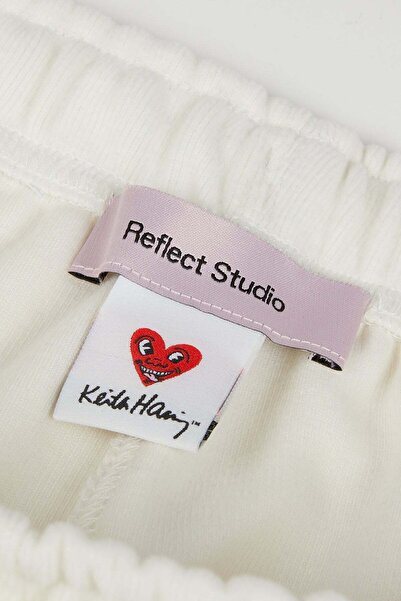 Keith Haring Heart Supersoft Men's Sweatpants - Ecru