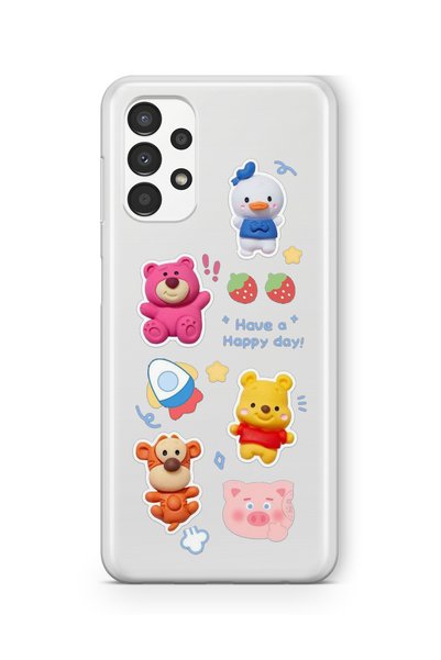 Multitronic Samsung Galaxy A23 Compatible Happy Day Design Printed Transparen...
