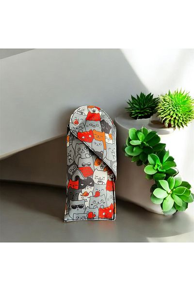 Moserini Patterned Heart Glasses Case - Catlantis