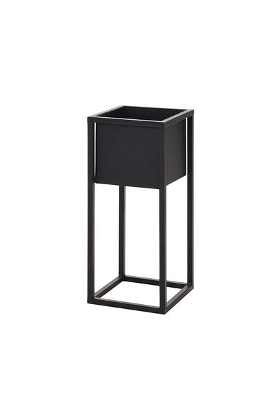 BM GİFT DESİGN Ghiveci Metalic Negru Pentru Flori 50 Cm