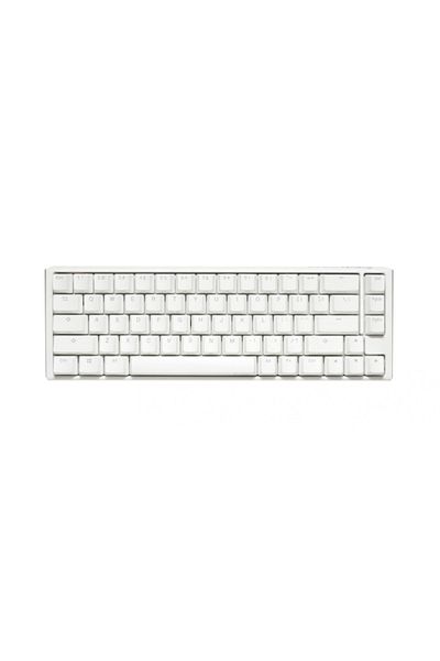 Ducky لوحة مفاتيح الألعاب الميكانيكية العربية One 3 Classic Pure White SF 65% Cherry Red Key