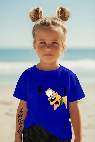 New Shine 1 tricou este un cadou pentru achiziții de 6 și peste în coș - Tricou pentru copii supradimensionat cu imprimeu Goofy