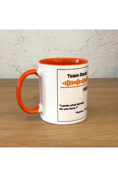 The Lucid Lab Mclaren Team Radio / Lando Norris Turuncu Kulplu Bardak