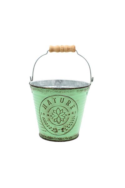 BM GİFT DESİGN Ghiveci Pentru Flori Tip Găletușă Verde 10,5cm