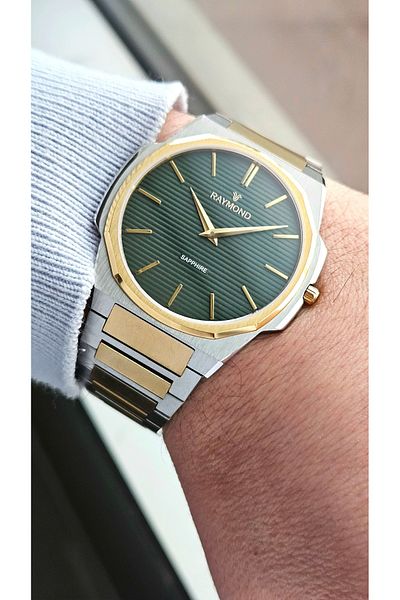 Raymond RYM-280273 ULTRA SLIM RAYMOND MEN'S WRISTWATCH - SAPPHIRE CRYSTAL AND 100% STAINLESS STEEL - 2 YEAR WARRANTY