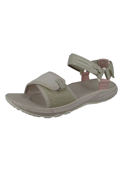 Merrell Damen Trekking-Sandalen Wanderschuhe Bravada Backstrap J004536 Weiß Moon Textil mit Quantum Grip &