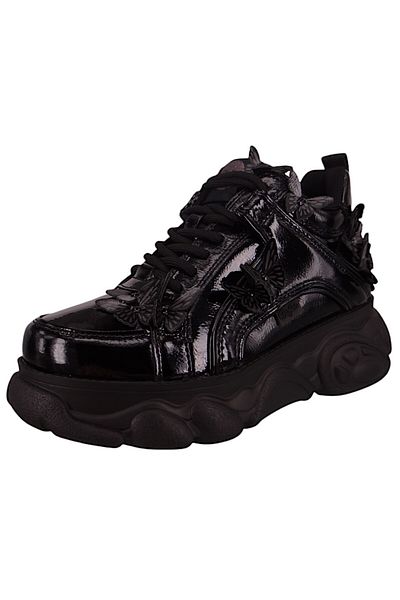 Buffalo Damen Low Sneaker Low Top 1630966 Schwarz Schwarz Kunstleder