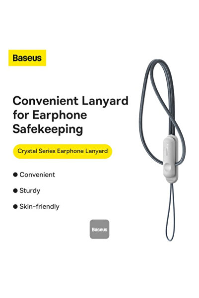 Baseus Crystal Series Earphone Lanyard - Grey