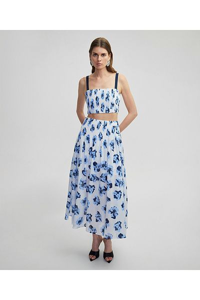 İpekyol Flower Pattern Button Skirt