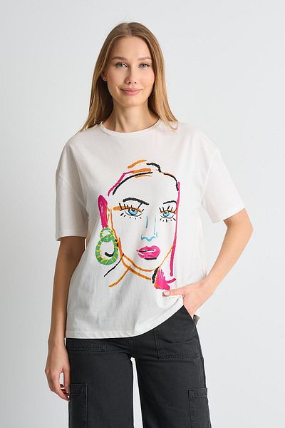 ALEXANDERGARDI Printed Crew Neck Women's T-Shirt