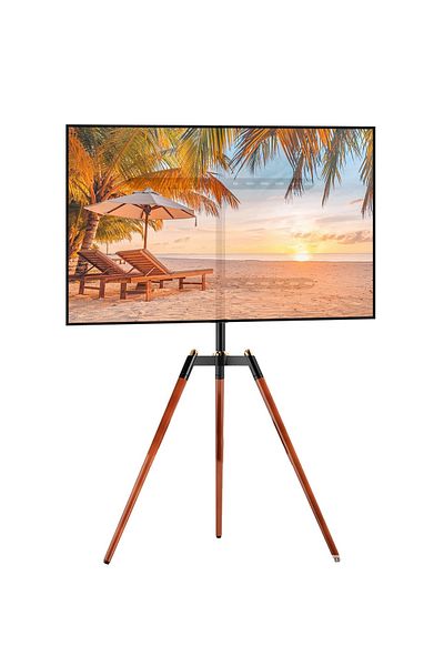 FlashHawk Tripod Easel TV Stand for 32-65 inch LED LCD Screen, Height Adjustable Studio Floor TV Mount