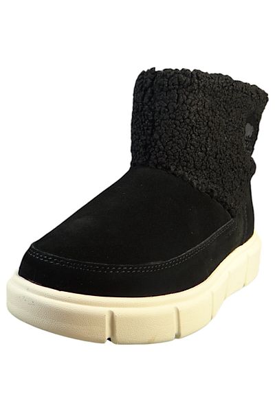 Sorel Damen Stiefelette Winterschuhe Explorer III Slip-On Cozy WP 2079341 Schwarz 010 Black Wildleder /