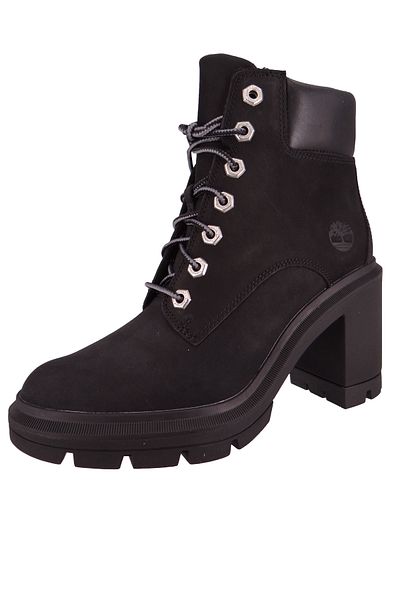 Timberland Damen Elegante Stiefelette Allington Heights TB0A5Y6C015 Schwarz Black Leder mit Außensohle aus Gum
