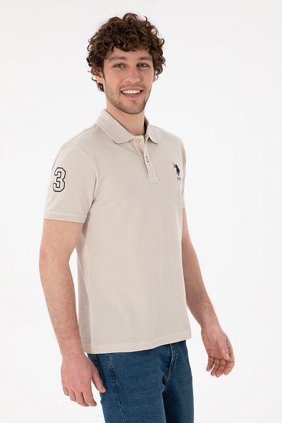 U.S. Polo Assn. Ανδρικό μπλουζάκι με λεπτή εφαρμογή Polo Neck Stone Basic 50305929-vr049