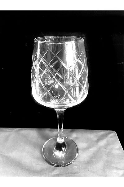 DECOSTYLE Lav Decorated Footed Glass Is Thrown into the Dishwasher