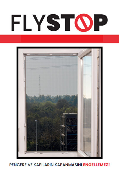 flystop Aparatlı Fiberglas Pencere Sinekliği 100x150 Cm