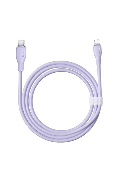 Baseus كابل شحن سريع من سلسلة Pudding Type-C إلى iPhone - 20 واط - 1.2 متر - بنفسجي سديم