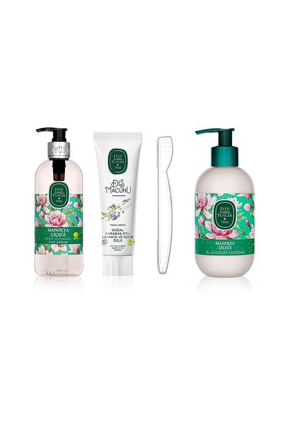 Eyüp Sabri Tuncer Eyüp Sabri̇ Tuncer Magnolia Flower Series (Liquid Soap 200ml, Lotion 280ml, Toothpaste 90Ml+Brush Box)