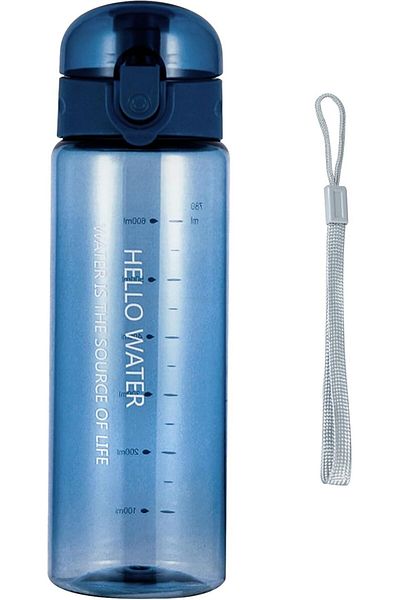 COOYA Bike Water Bottles, Reusable, BPA-Free, Leak-Proof with Carrying Strap, for Travel(Blue)
