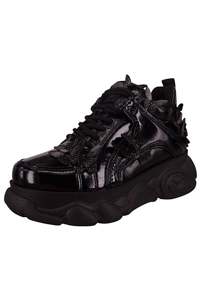 Buffalo Damen Low Sneaker Low Top 1630966 Schwarz Schwarz Kunstleder