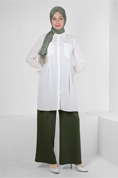 Alvina SHIRT COLLAR BUTTONED TUNIC 43855