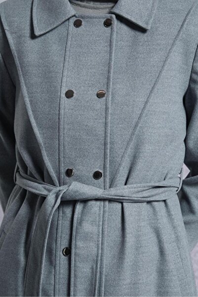 Alvina Поясний пальто з деталями - Модель 90473