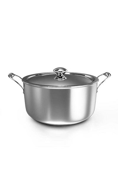 DELICI Tri Ply Stainless Steel 24 Cm Sauce Pan- Dtsp24, With Lid, 6.80 Ltrs Capacity Cookware