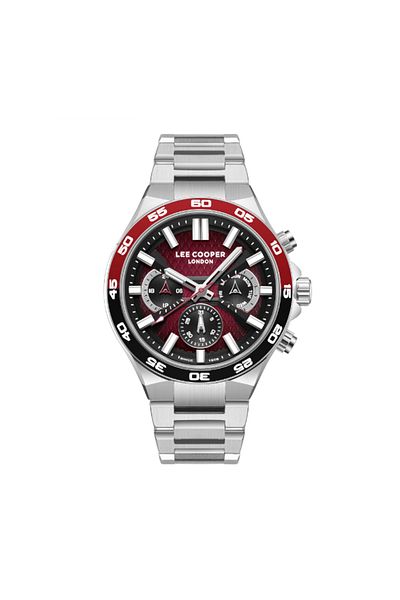 Lee Cooper Men Multi Function Red Dial Watch - LC08067.380