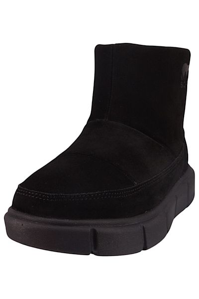 Sorel Damen Stiefelette Winterschuhe Explorer III Slip-On WP 2077971 Schwarz 010 Black Sea Salt Wildlede
