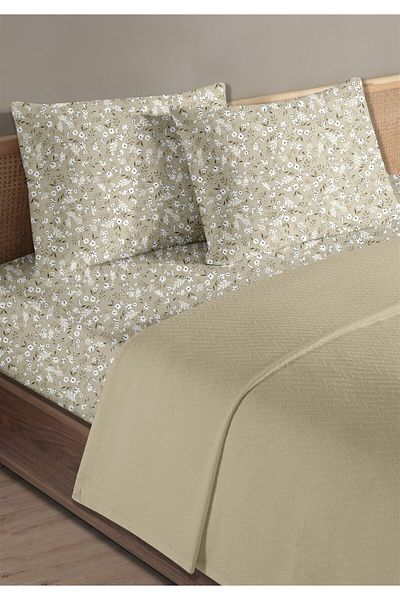 Evim 100% Cotton Doria Beige Double Pique Set 200 X 230 cm