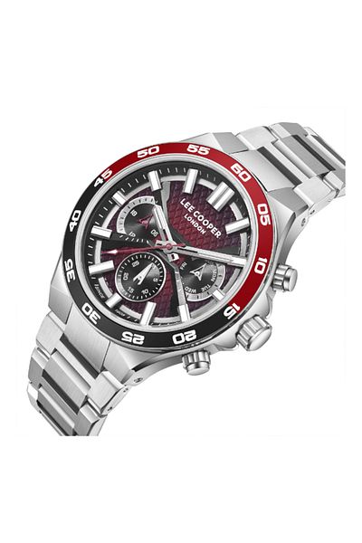 Lee Cooper Men Multi Function Red Dial Watch - LC08067.380
