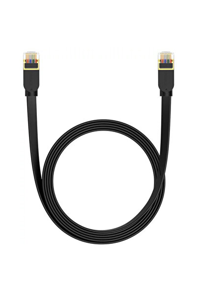 Baseus كابل إيثرنت مسطح عالي السرعة CAT7 10 جيجابايت - 3 أمتار - أسود عنقودي