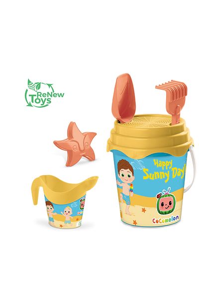 Mondo Mondo Cocomelon Bio Bucket Set 17cm | Beach and Water Toys | Sand Bucket | Summer Toys