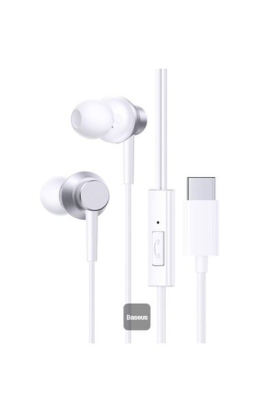 Baseus Baseus Encok CZ11 Type-C Wired Earphones - Moon White