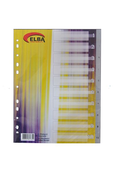 Bafix 1-10 Numbers Plastic A4 Separator A4Bfx-Sep 4