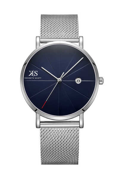 Kenneth Scott Men Analog Blue Dial Watch - K22013-SMSN