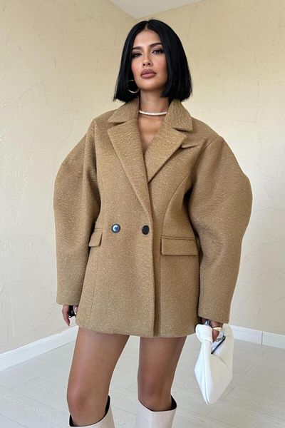MODAVERA Camel Two Button Coat