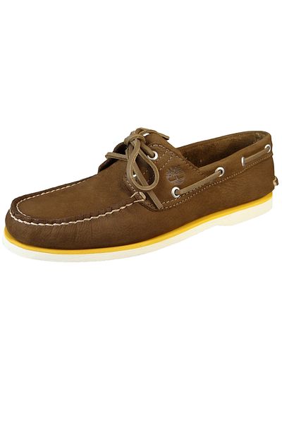 Timberland Herren Segel-/Bootsschuhe Halbschuhe Classic Boat TB0A5X6D968 Braun Dunkelbraunes Leder