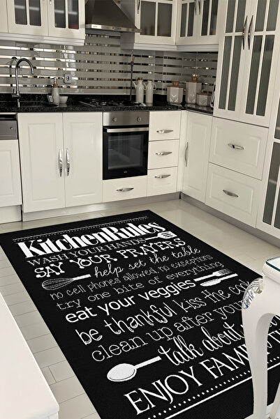 YTR HOME Dijital Baskı Yıkanabilir  Kolay Temizleni Leke Tutmaz Kaymaz Taban ...