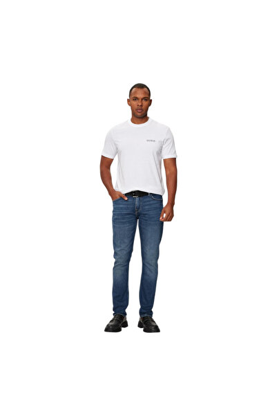 Guess Jeans تي شيرت رجالي أبيض kcam1 Guess jeans