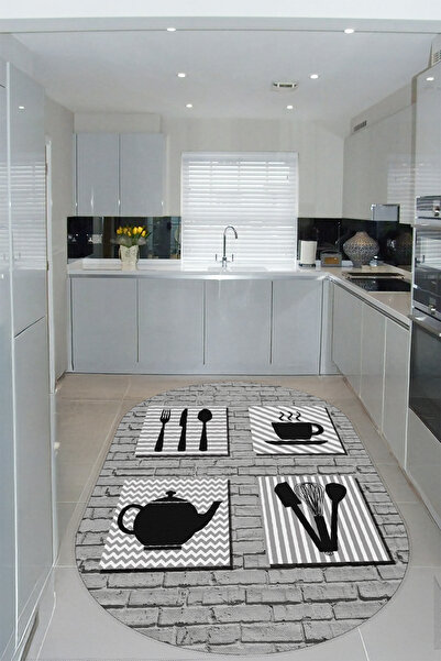 YTR HOME Dijital Baskı Yıkanabilir  Kolay Temizleni Leke Tutmaz Kaymaz Taban ...