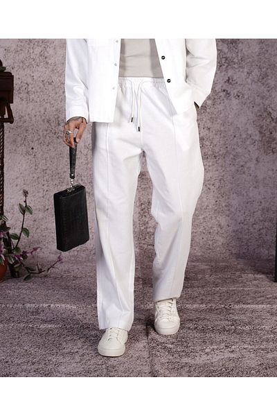 Butik TREND WE Φαρδύ παντελόνι με ελαστική μέση και κορδόνι