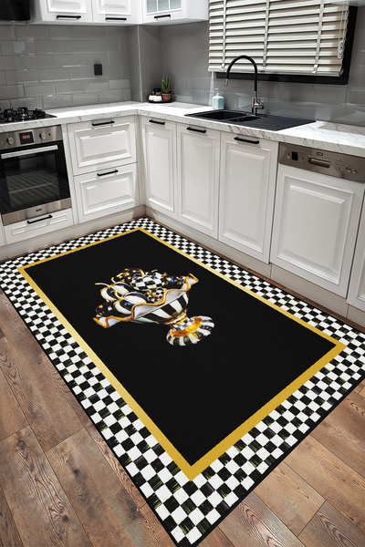 YTR HOME Dijital Baskı Yıkanabilir  Kolay Temizleni Leke Tutmaz Kaymaz Taban ...