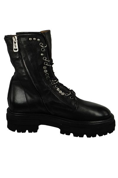 A.S.98 Damen Elegante Stiefelette Hell A59210-101-6002 Schwarz Nero Leder