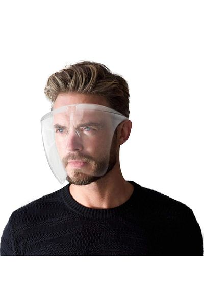 fulina Transparent Face Shield,Professional Protection,Head-mounted Designfor Restaurants,Supermarkets